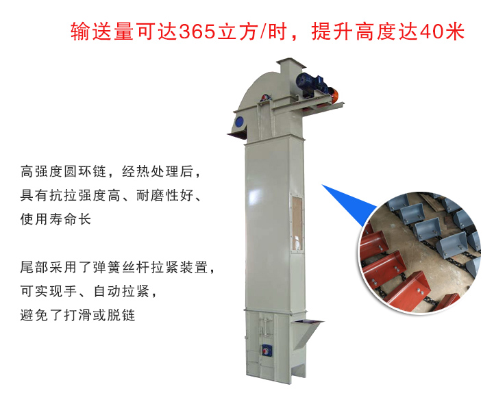 TH型環鏈斗式提升機特點